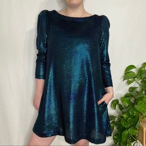 Free People Diamonds Are Forever Blue Dress